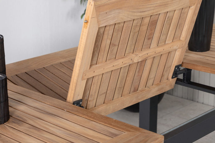Nest outdoor Arvin Uitschuifbare Tuintafel met Teakhouten Blad