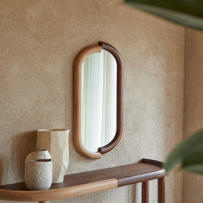 Tikamoon - Massief eiken spiegel 72,5x40 cm Opéra