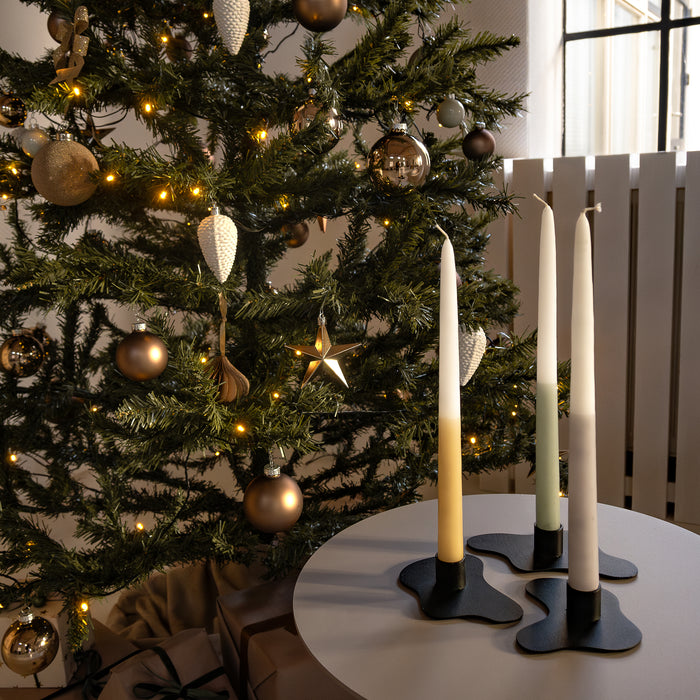 Spinder Design kandelaar Melt - Zwart - set van 3