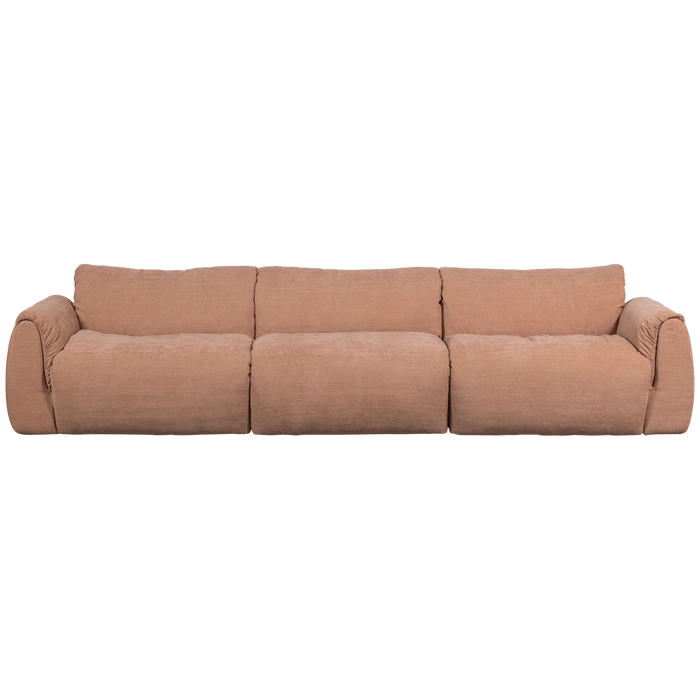 WOOOD Baggy 3-Zits Bank - Geweven Chenille - Oud Roze - 81x309x101