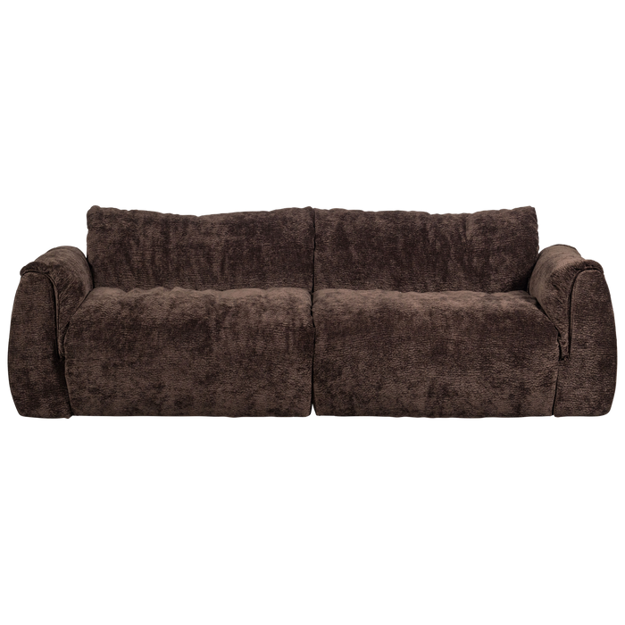 WOOOD Baggy 2-Zits Bank - 3D Chenille - Donkerbruin - 81x228x101