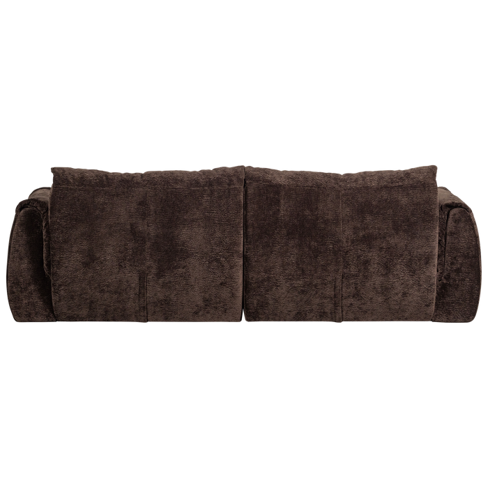 WOOOD Baggy 2-Zits Bank - 3D Chenille - Donkerbruin - 81x228x101