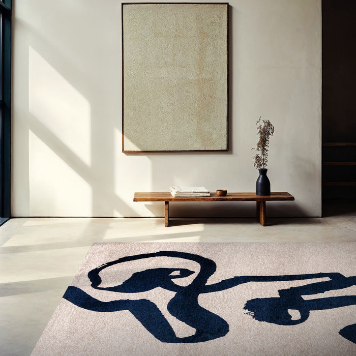 Louis de Poortere Ribbon Vloerkleed 200 x 280 cm - Sea Ink