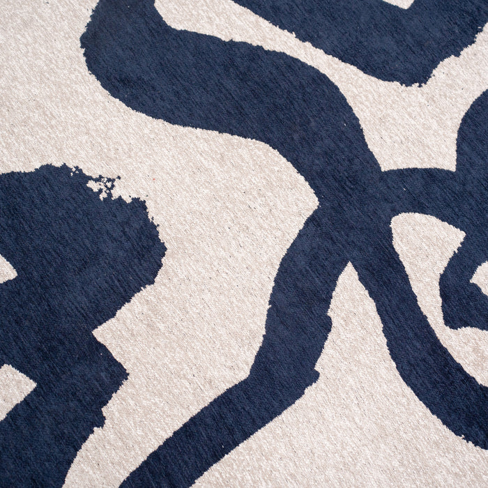 Louis de Poortere Ribbon Vloerkleed 80 x 150 cm - Sea Ink