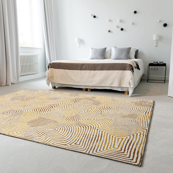 Louis de Poortere Coral Meditation Vloerkleed 80 x 150 cm - Yellow Hippy