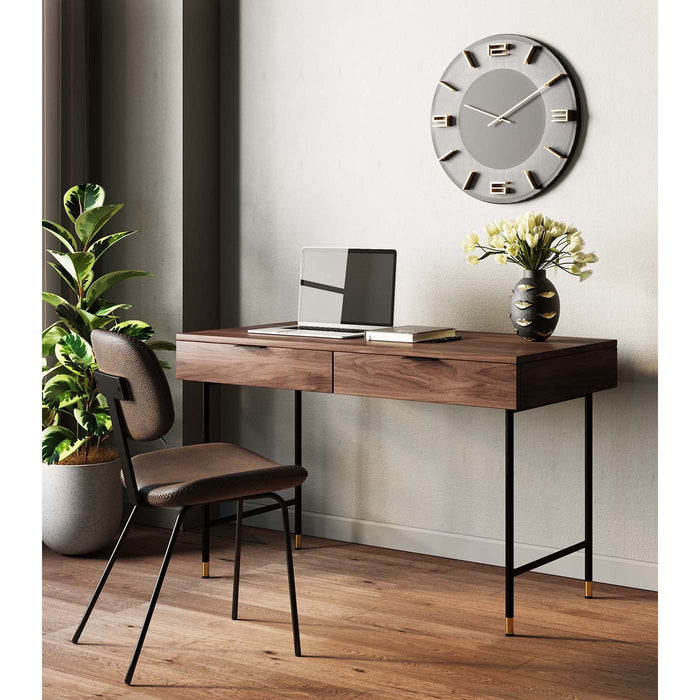 Wandklok Leonardo Zwart|Gouden Kare Design