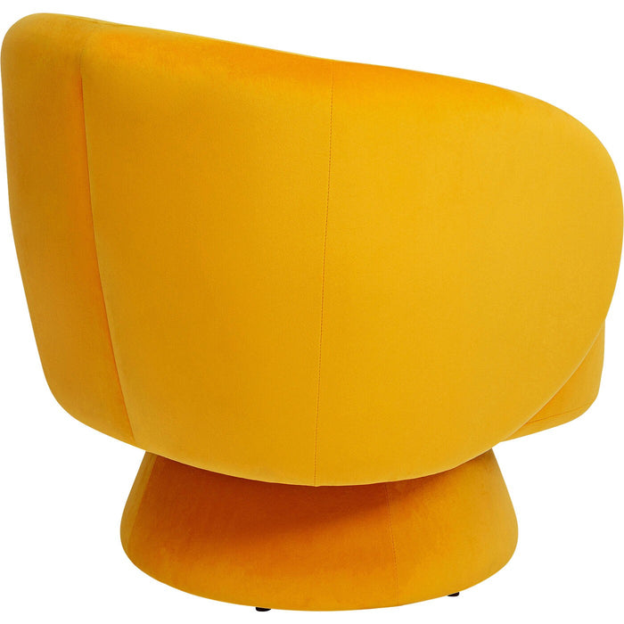 Kare Design Orion Draaibare Fauteuil - Fluweel Geel