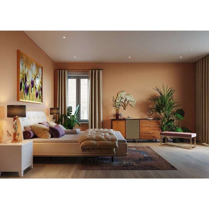 Kare Design Tafellamp gingkobladeren goud en zwart