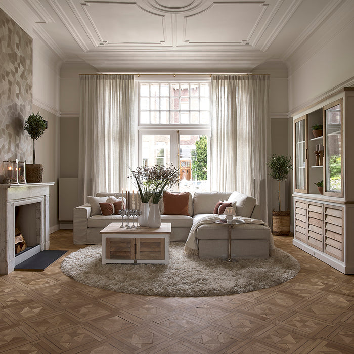 Rivièra Maison - Ronde Tapijt Mesa Vista, Grijs, X55 - 70% Wol, 30% PES Ø200 cm