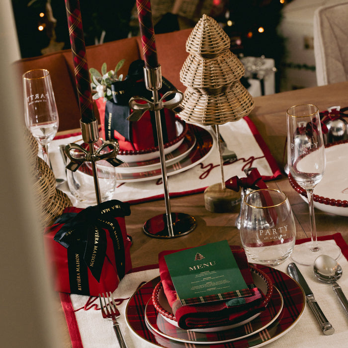 Riviera Maison Kaarsenhouder Zilver - Classic Bow - Aluminium