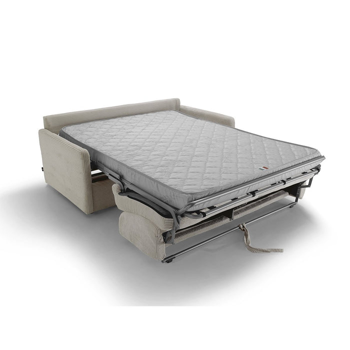 Calicosy - Slaapbank 3-zits in geribbeld fluweel Cosenza - Ecru