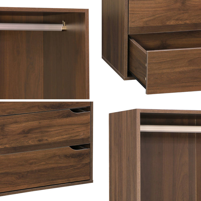 sweeek - Garderobemodule met 4 laden en 1 roede