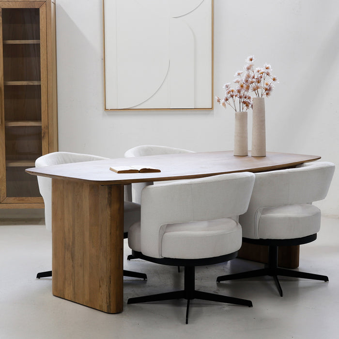 Giga Meubel - Eettafel Deens Ovaal 240cm - Naturel Mangohout - Dai