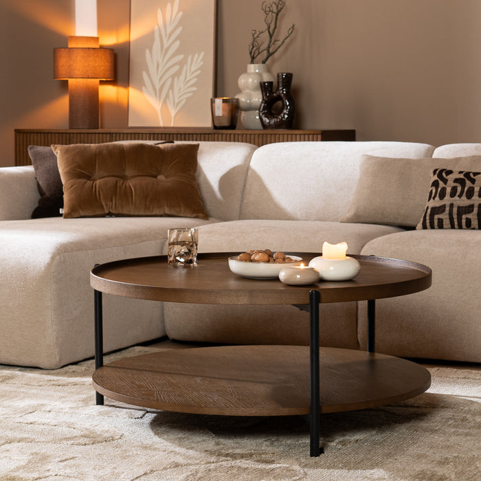 Bronx71 Salontafel Rio Ø90 cm rustiek eiken