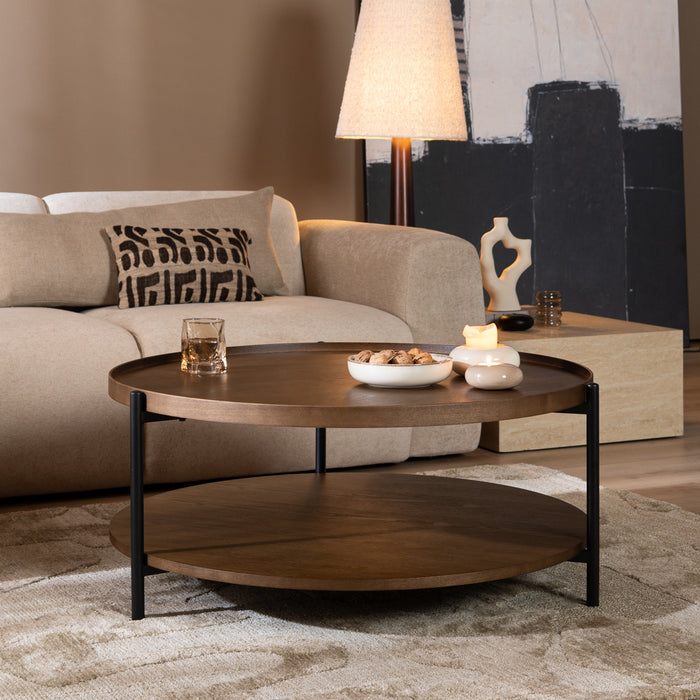 Bronx71 Salontafel Rio Ø90 cm rustiek eiken