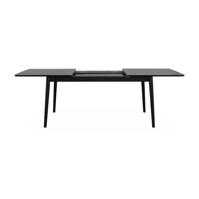 sweeek - Uitschuifbare eettafel van eikenfineer, 6 tot 8 zitplaatsen,