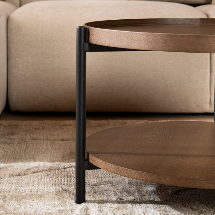 Bronx71 Salontafel Rio Ø58 cm rustiek eiken