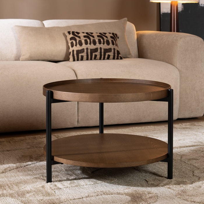 Bronx71 Salontafel Rio Ø58 cm rustiek eiken