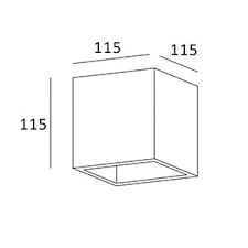 Artdelight Wandlamp Plaster Vierkant Wit incl. Led