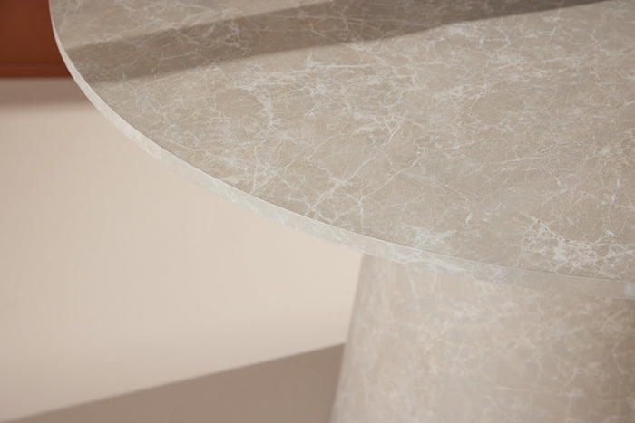 Fjôrd - Eettafel Rond Marmerlook - Ø120x75 cm - Lanzo