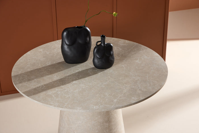 Fjôrd - Eettafel Rond Marmerlook - Ø120x75 cm - Lanzo