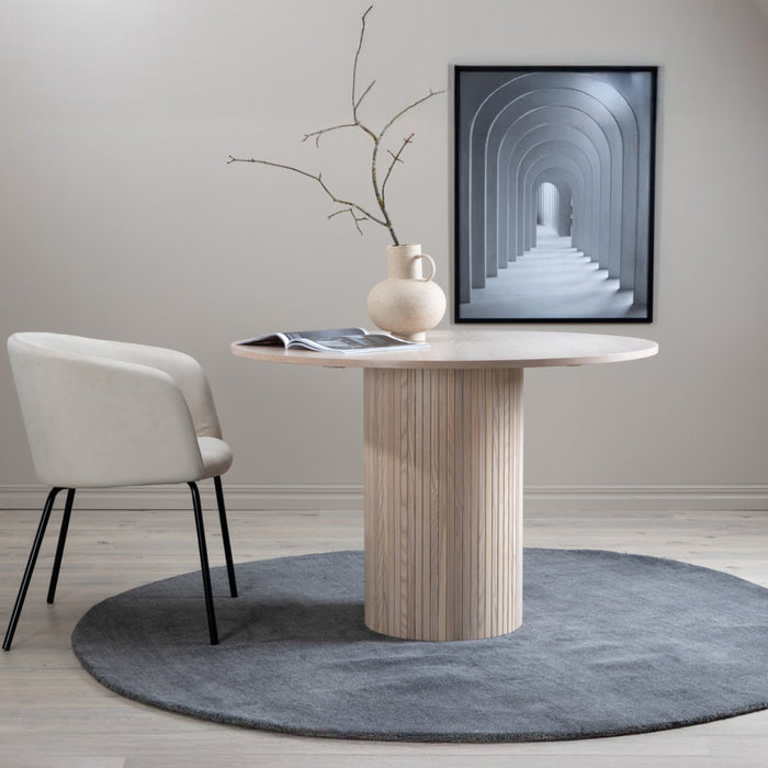 Fjôrd - Eettafel Beige Rond - 110x110x75cm - Bianca