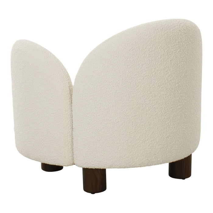 Rebellenclub Lillo Fauteuil - Wit Bouclé - Rechts
