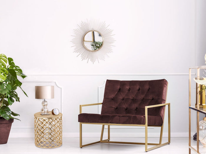 SVJ Bijzettafel Rond - 41 x 41 x 48 cm - Aluminium - Goud