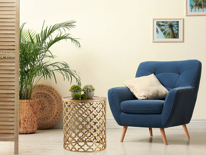 SVJ Bijzettafel Rond - 41 x 41 x 48 cm - Aluminium - Goud