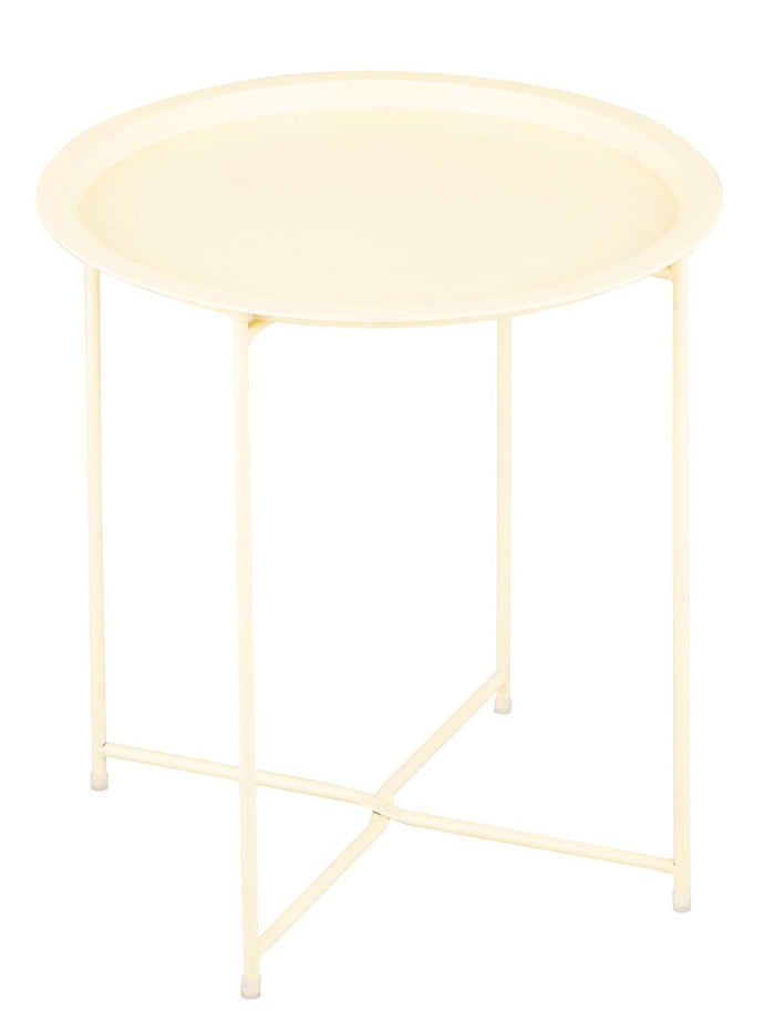 SVJ Bijzettafel Rond - 47 x 47 x 51 cm - Metaal - Beige
