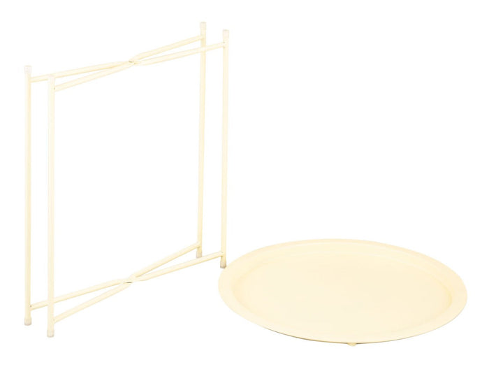 SVJ Bijzettafel Rond - 47 x 47 x 51 cm - Metaal - Beige