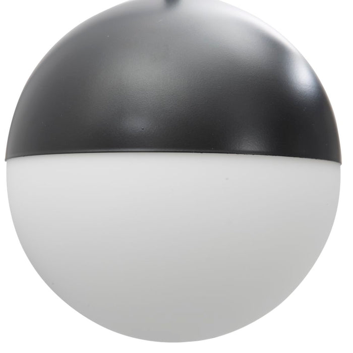Mauro Ferretti Darky Street metalen wandlamp met witte glazen bol