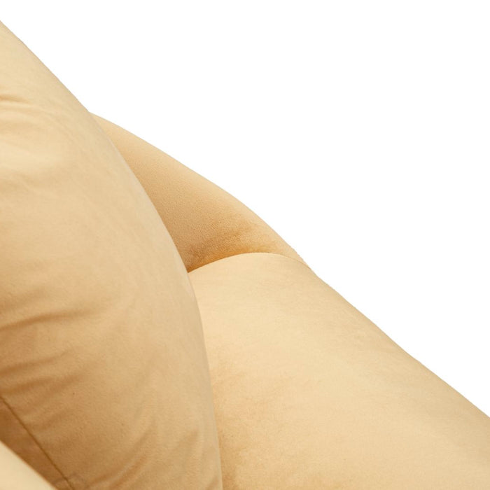 Mauro Ferretti Browy Zwart metalen en bruin fluwelen bank met kussens