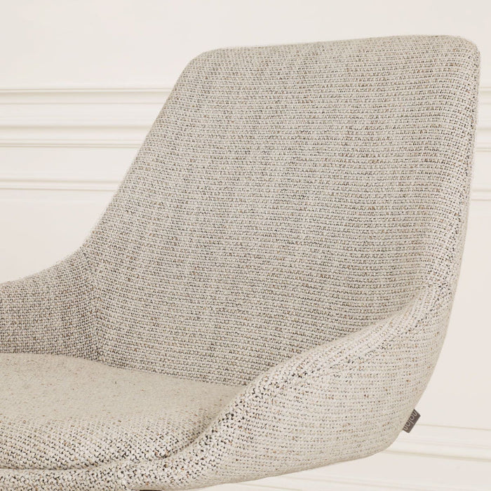 Nolon Nino-Isa Barkruk Beige Gemêleerd - Stof - Zwart Onderstel - 75