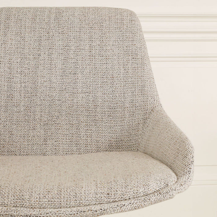 Nolon Nino-Isa Barkruk Beige Gemêleerd - Stof - Zwart Onderstel - 75