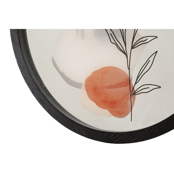 Mauro Ferretti Flower Ronde wandklok bloem in hout en glas