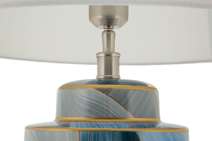 Mauro Ferretti Elegant Keramische tafellamp blauw