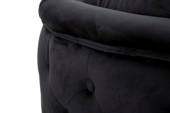 Mauro Ferretti Bucarest Bank van zwarte stof met gouden poten