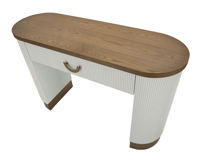 Mauro Ferretti Tolosa Console in wit en bruin hout