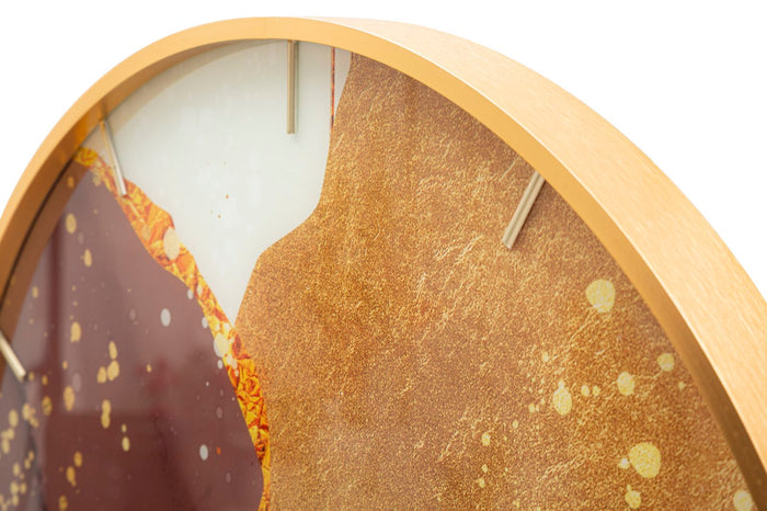 Mauro Ferretti Glody Ronde wandklok in veelkleurige houtvezels