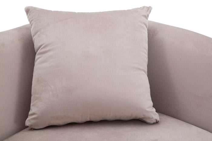 Mauro Ferretti Bucarest 2-zitsbank van grijze stof met gouden poten