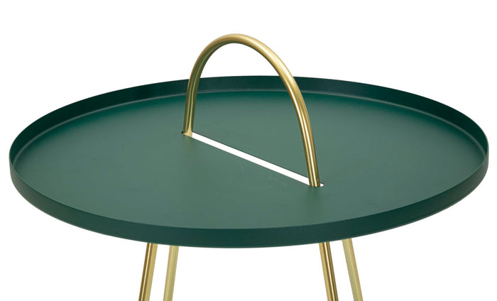 Mauro Ferretti Grent Metalen tafel in groen en goud