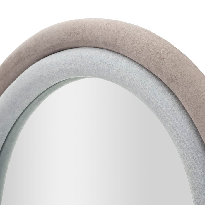 Mauro Ferretti Cloe Wandspiegel in grijs fluweel