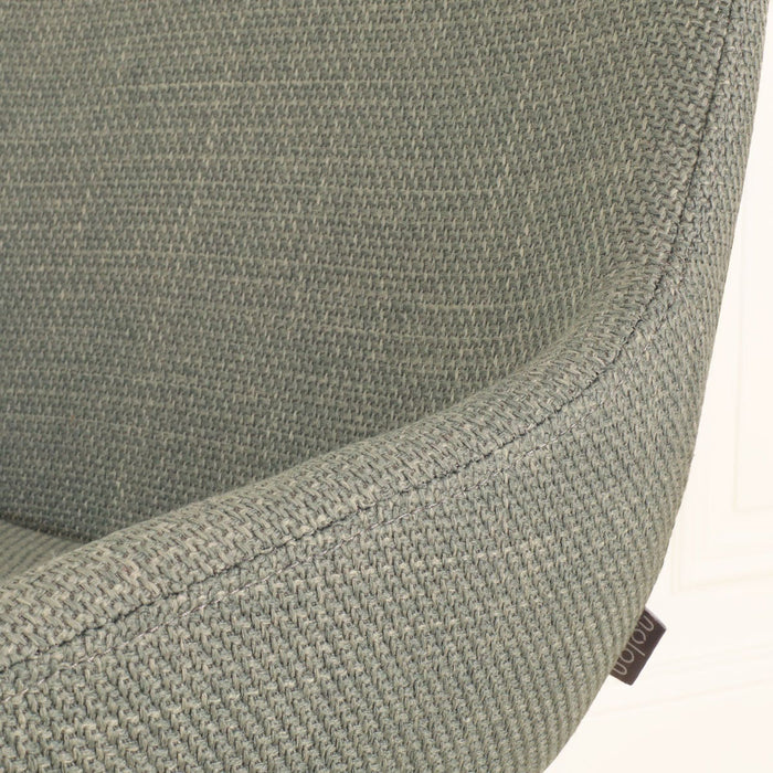 Nolon Nino-Isa Barkruk Saliegroen - Stof - Zwart Onderstel - 75 cm