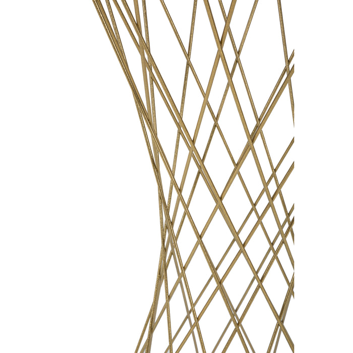 Mauro Ferretti Tower Ronde tafel in goud metaal met spiegelblad