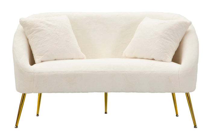 Mauro Ferretti Soffy Sofa 2 stoelen in metaal en witte stof