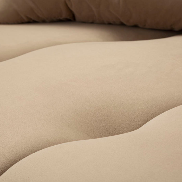 Mauro Ferretti Alma Sofa 2 plaatsen in metaal en fluwelen tortora