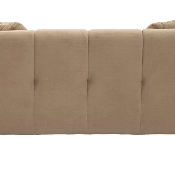 Mauro Ferretti Alma Sofa 2 plaatsen in metaal en fluwelen tortora