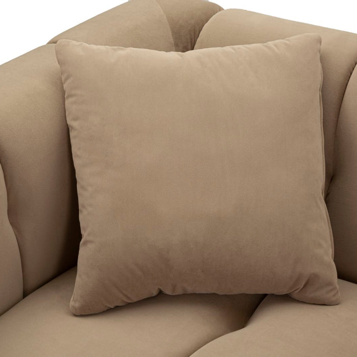 Mauro Ferretti Alma Sofa 2 plaatsen in metaal en fluwelen tortora