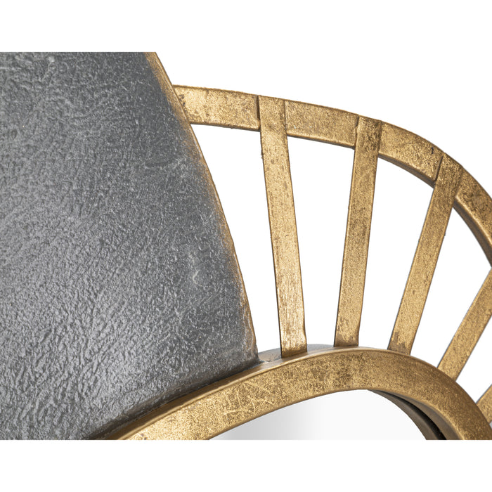 Mauro Ferretti Art Wandspiegel in goud en grijs metaal